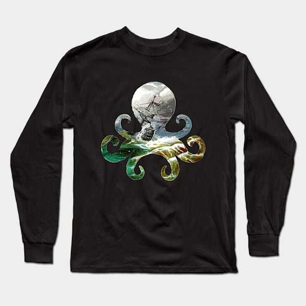 Octopus Sea Long Sleeve T-Shirt by IvanJoh